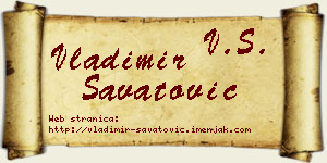 Vladimir Savatović vizit kartica